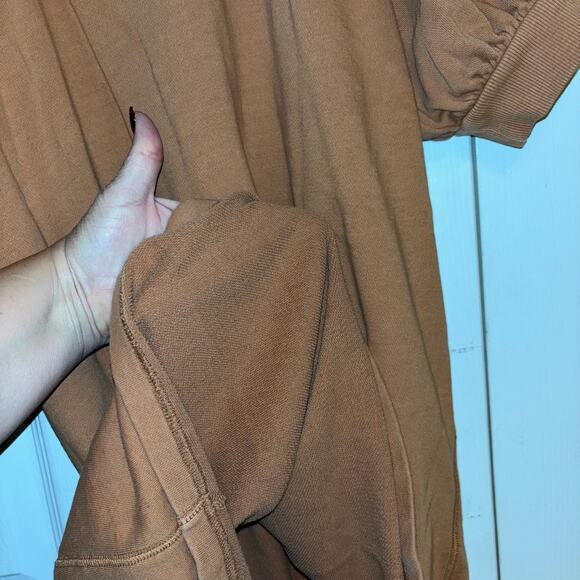 Universal Thread large Terra-Cotta Puff Sleeve Sweatshirt Dress EUC - Picture 5 of 9
